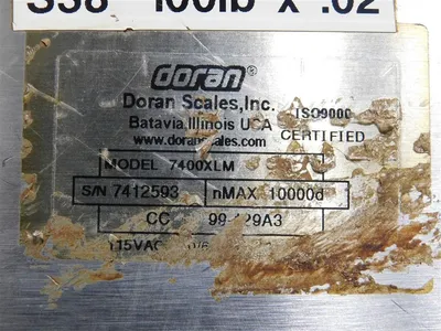 Doran Scales Inc. 7400XLM Digital Scale Indicator nMAX 10000d 115-230 VAC Used
