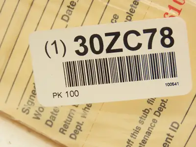 Badger 30ZC78 Repair Order Tag Numbered 2-2/8" Wide x 5-3/4" Long - Lot of 1000