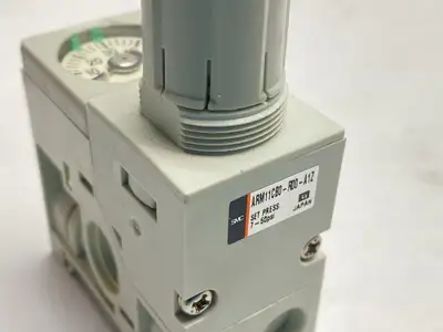 Used SMC Compact Manifold Pressure Regulator Block 1/4" Air Pressure Regulators Michigan US | Maverick Industrial Sales #1392391
