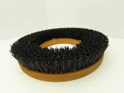 Tennant 43148 Scrubbing Brush 14" Stiff Poly 6 Row 1" Wood Backing Disc