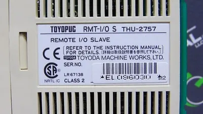 Toyoda Toyopuc THU-2757 RMT-I/O S Remote I/O Slave Used