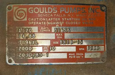USED 1993 GOULDS 3196XL