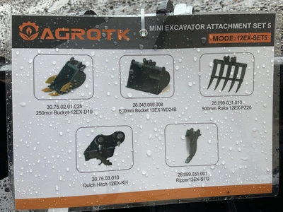 Used AGT 12EX-SET5 MINI EXCAVATOR ATTACHMENT SET Construction Equipment Parts Michigan US | Miedema Asset Management Group #1339105