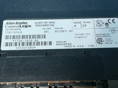 Used ALLENBRADLEY 1756IA16/A PLC Input & Output Ohio US | HGR 24 #1488491