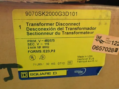 NEW SQUARE D 9070SK2000G3D101