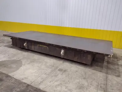 97" X 241" STEEL LAYOUT TABLE WITH 3" PLATE TOP: STOCK 11833