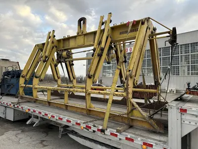 50,000 LB X 240" X 60"-120" C&F ADJUSTABLE PLATE LIFTER. STOCK # 0365324