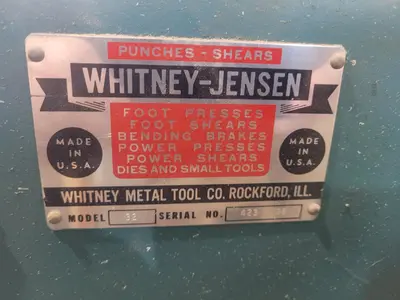 1968 WHITNEY JENSEN 32 Stamping Presses | MD Equipment Services LLC (8)