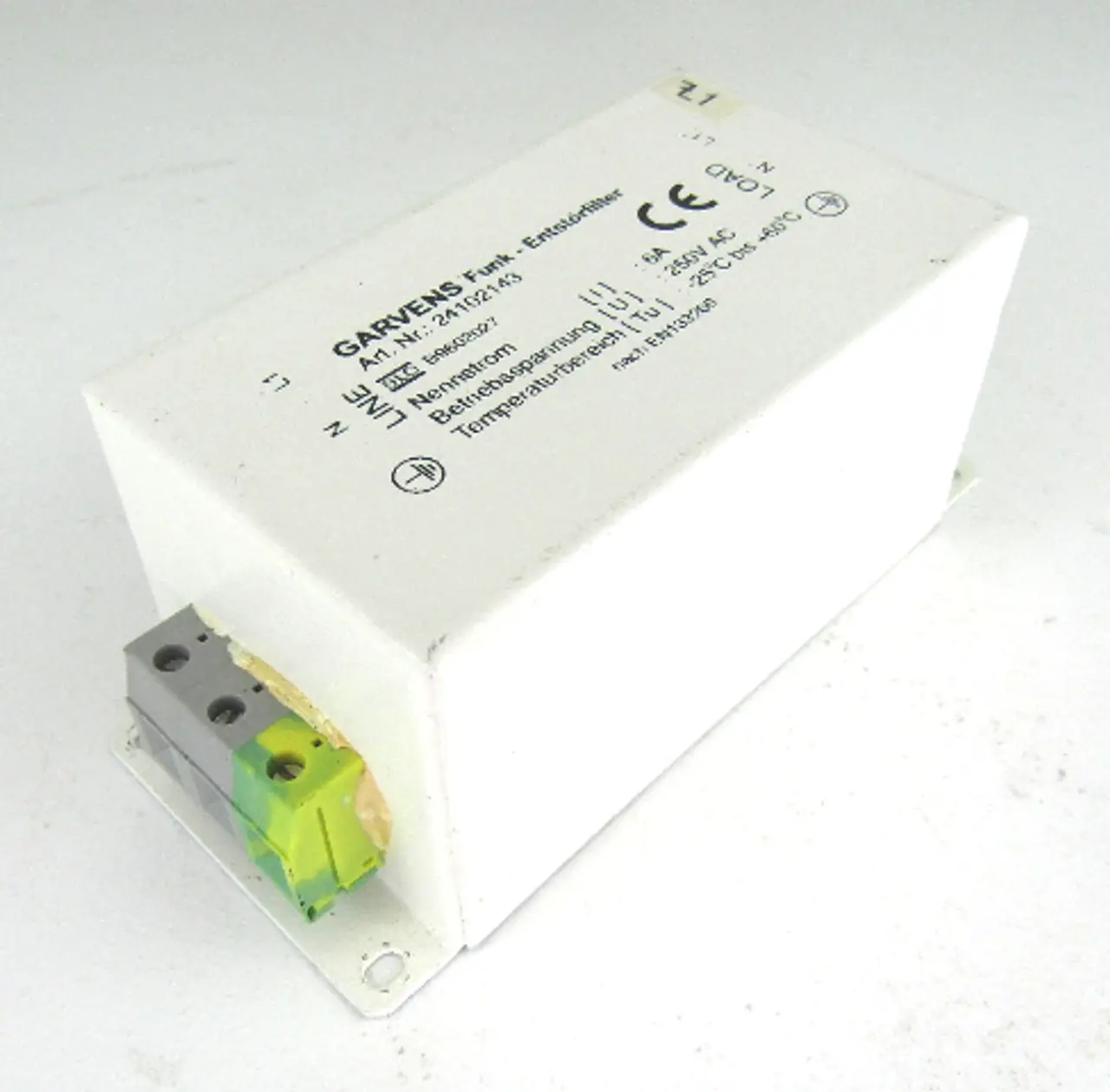 Garvens 24102143 Radio Frequency Interference Filter, 6A, 250VAC