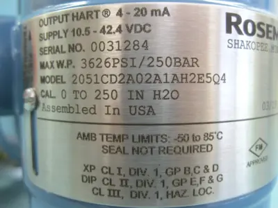 NEW Rosemount 2051CD2A02A1AH2E5Q4