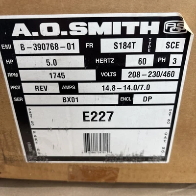 NEW AO SMITH MOTORS B-390768-01