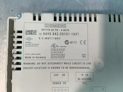 Used SIEMENS 6AV6 6420DC011AX1 Automation Control (HMI) Ohio US | HGR 24 #1709099
