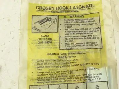 Various Mfr Hook Latch Assorted Tonnages Lot of 30lb