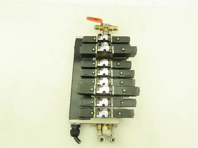 SMC VV5FS2 Plug-In 9-Station Manifold Control Unit VFS2000 Solenoid Valve Bank