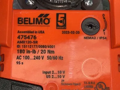 Used 2023 BELIMO AMX120SR Rotary Actuators Ohio US | HGR 24 #1518484