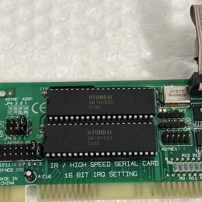 RS232V2C IR / High Speed Serial Card - 16 Bit IRQ Setting Fast Shipping!