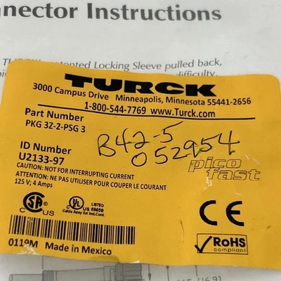 NEW Turck PKG 3Z-2-PSG 3