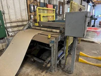 48” WIDE CUT-TO-LENGTH LINE: FAMCO SHEAR WITH FEED ROLL & AMS CONTROLS: STOCK #23384