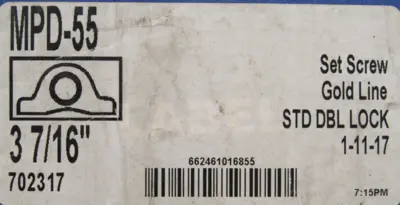 NEW SEAL MASTER MPD-55 PILLOW BLOCK BEARING 3-7/16" MPD55