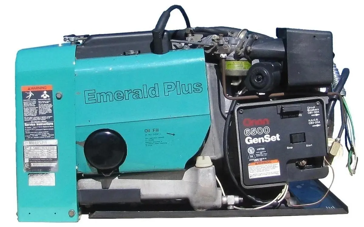 Onan Commercial 6500 Watt RV Gasoline Generator 120/240V Output 1784 Hours