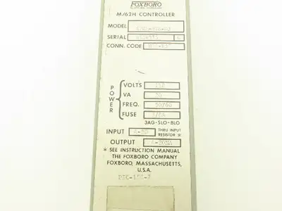 Foxboro H33-R52 62HM-4ES-OJ M/62H HMI Control Station 0 To 50 Dial