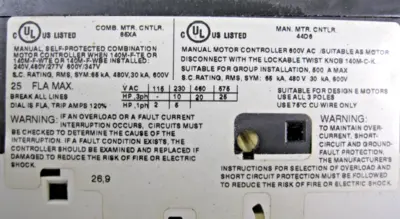 USED Allen-Bradley 140M-F8E-C25