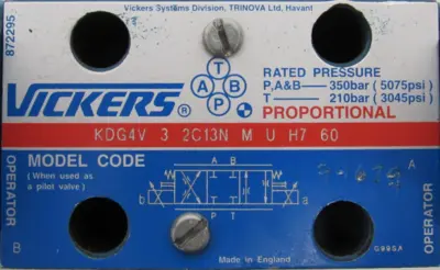 REFURBISHED VICKERS KDG4V-3-2C13N-M-U-H7-60 VALVE KDG4V32C13NMUH760