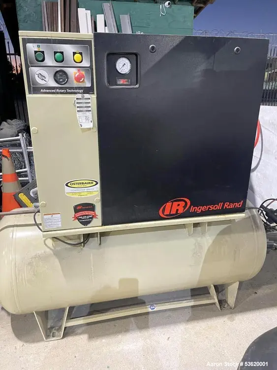 Used INGERSOLL-RAND UP6-10TAS-150 W/DR Rotary Screw & Sliding Vane Air Compressors Illinois US | Aaron Equipment 7 #84105