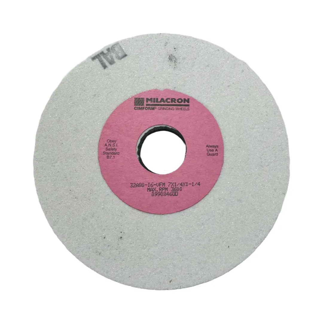 Milacron 7" X 1/4" X 1-1/4" Grinding Wheel 32A80-I6-VFM