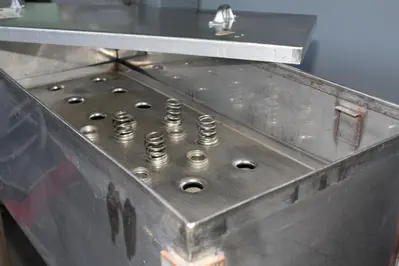 SPC7644  Miscellaneous Equipment bottle dump station Stainless Steel 21 holes, 19" x 41" x 43 1/4".
