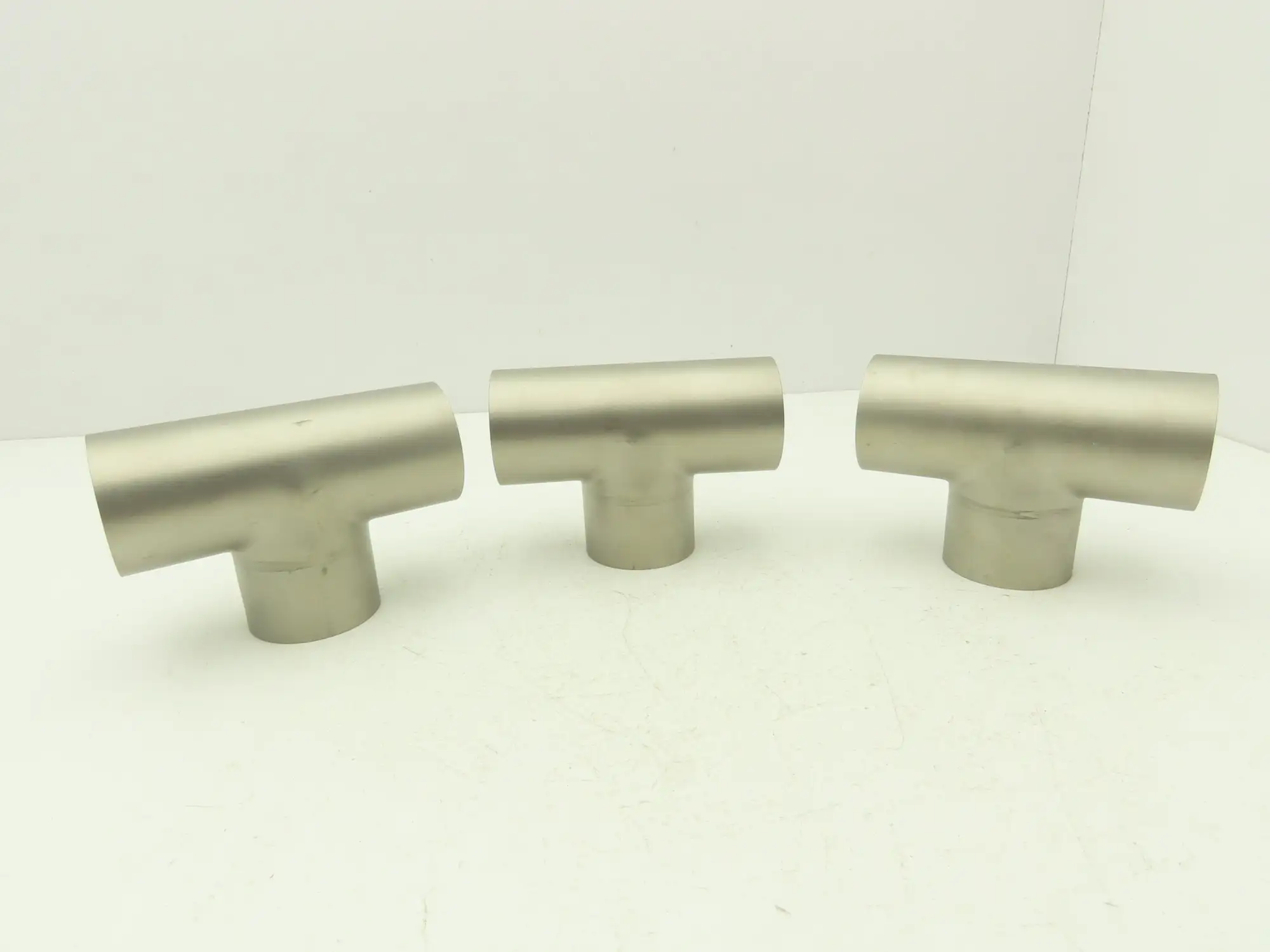 2-1/2" OD Tee Butt Weld Adapter Stainless Steel Tumble Finish A = 3 Lot of 3
