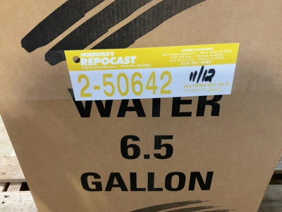 Used LOT OF (5) 6.5 GALLON CLEAR ITALIAN GLASS CARBOYS Glass equipment Michigan US | Miedema Asset Management Group #1580134