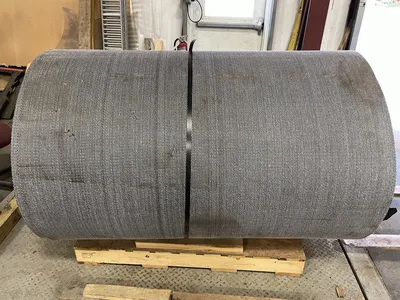 Rough Top PVC Conveyor Belting 59.5″ X approx 400′ ; 3mm Thick
