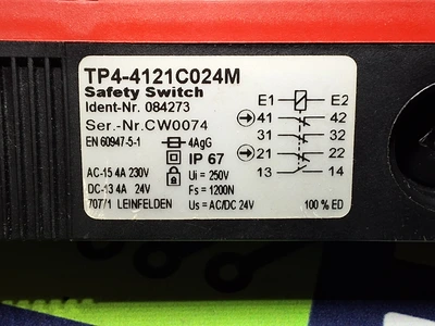 EUCHNER TP4-4121C024M SAFETY SWITCH WITH KEY 084273