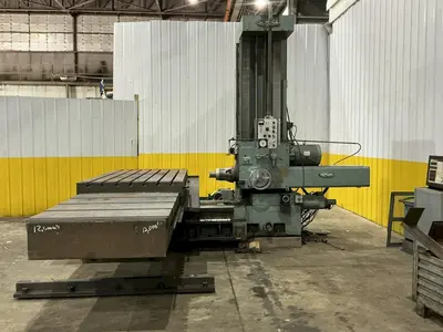 4" NOMURA MODEL #B-100WP TABLE TYPE HORIZONTAL BORING MILL 50 TAPER 96" TRAVEL: YOBRO #25193