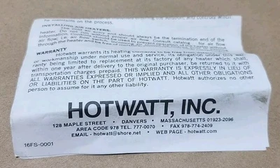 NEW Hotwatt SC37-7