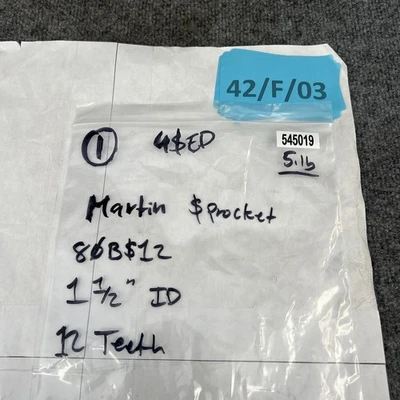 Used Martin 80BS12 1-1/2 Misc Industrial Equipment California US | Davliegogo LLC #1727762