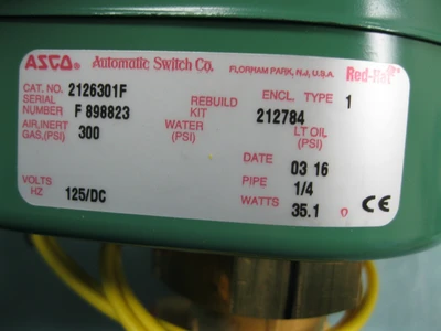 NEW Asco 2126301F