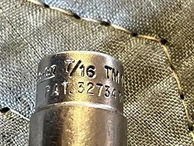 Snap-On Tools 6 Point 1/4" Drive SAE 7/16" Shallow Socket TM14 Chrome USA