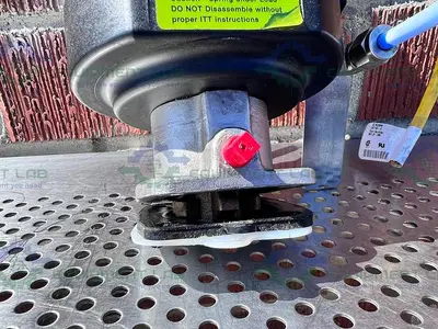 USED ITT PURE-FLO A208 DIAPHRAGM VALVES 90PSI 1" W/ ASCO VALVE POSITIONER