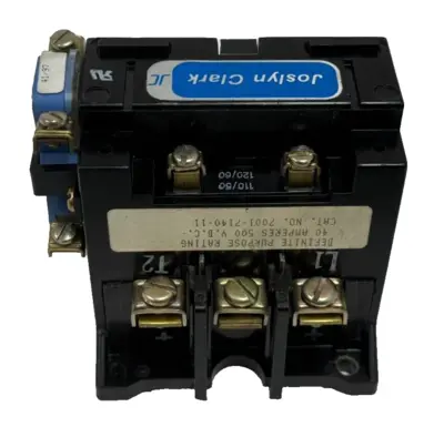 USED JOSLYN CLARK 7001-7140-11 CONTACTOR 110/120V W/ 78095-1T CONTACT 5M65L