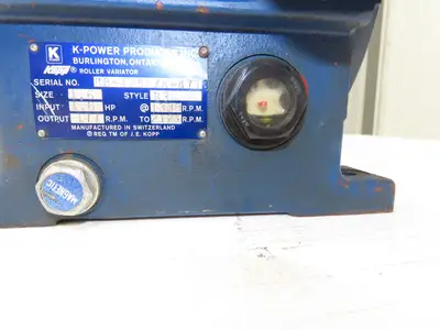 K-Power Kopp Style B3 Roller Variator 1.6Hp 177-2121 RPM Foot Mount
