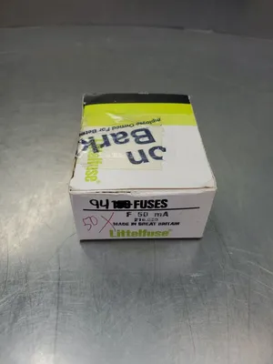 Littelfuse F 50 mA Cartridge Fuses, Lot of 94. 4D-40