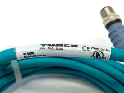Used Turck Double Ended Ethernet Cable RJ45 to M12 M/M U3-00588 Cable & Wire Michigan US | Maverick Industrial Sales #1402532