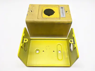 800H-1HZ | Allen Bradley  Yellow Painted Steel Electrical Enclosure 4-1/2"x3"x3" - Used
