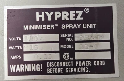 Hyprez AL-4 Minimiser Spray Unit HYPREZ MINI miser AL 4