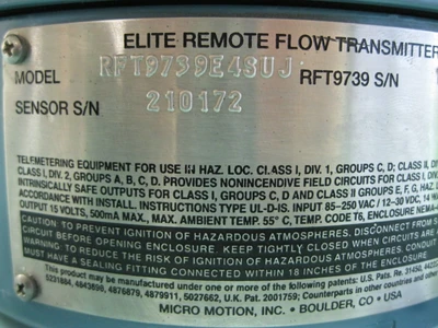 USED Micro Motion RFT 9739 E4SUJ
