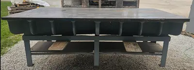 USED CAST IRON 8' X 4' LAYOUT TABLE
