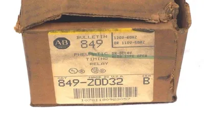 NEW ALLEN BRADLEY 849-ZOD32 PNEUMATIC RELAY SER. B, 849ZOD32