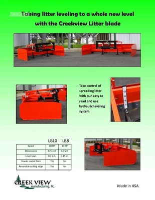 New | in-Stock 2025 CREEK VIEW MFG LB8 Box Blades Pennsylvania US | Zimmerman Farm Service #1410302